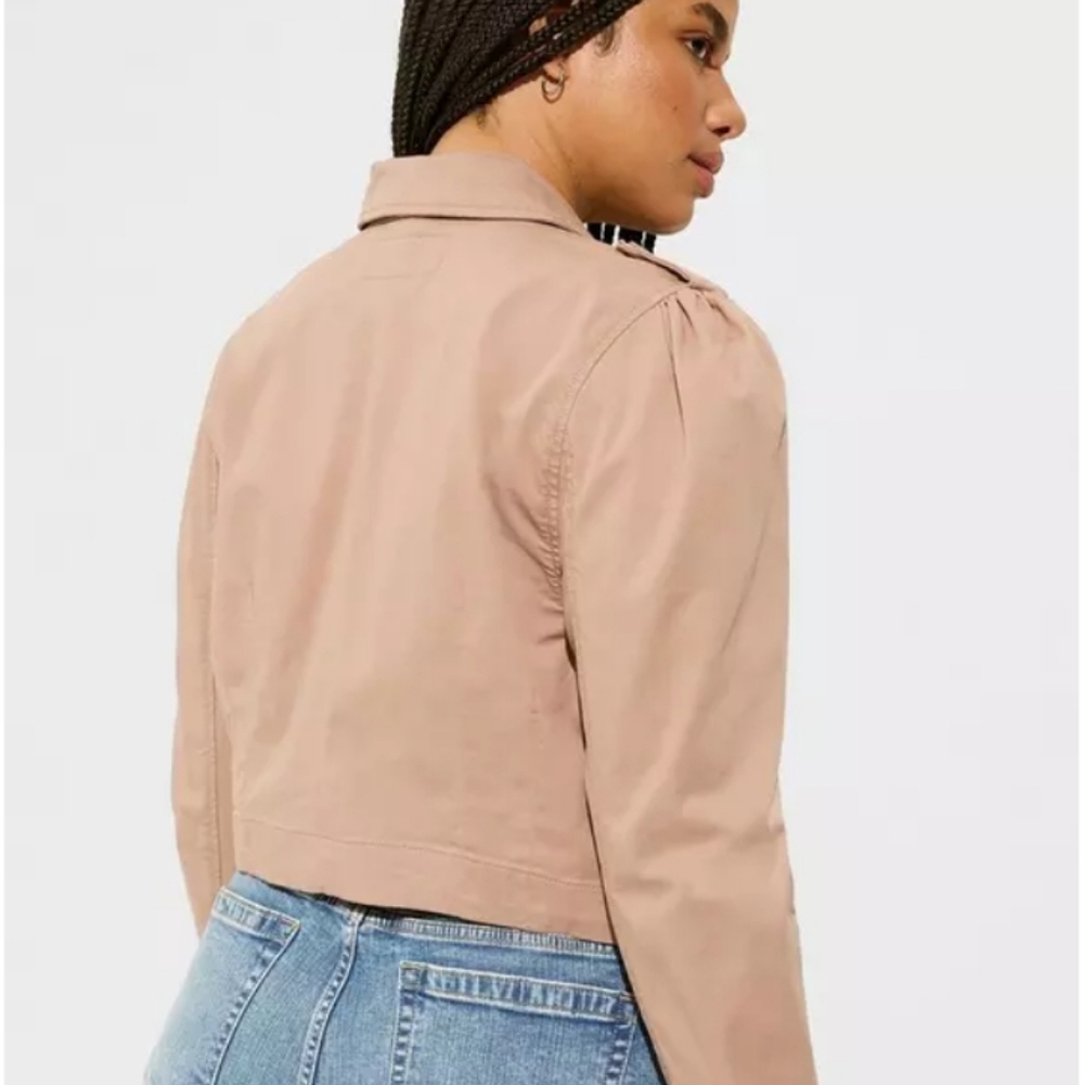 Torrid Cotton Cropped Jacket Chest Pockets size 18-20 - Picture 9 of 17